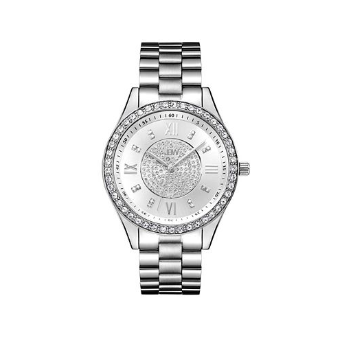 Jbw Womens Mondrian Diamond (1/6 ct.t.w.) Stainless Steel Watch