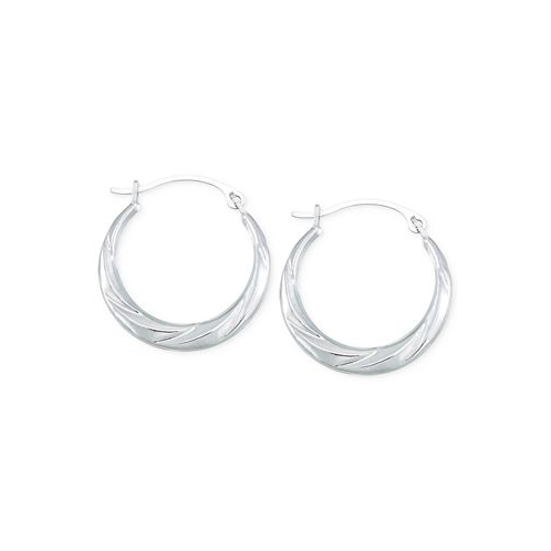 Macys Hoop Earrings in 10k White Gold