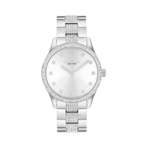 COACH Unisex Silver Brooks Stainless Steel Crystal Watch 38mm