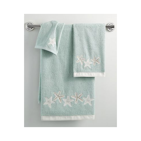 Avanti Sequin Shells Beachy Cotton Bath Towel 27 x 50