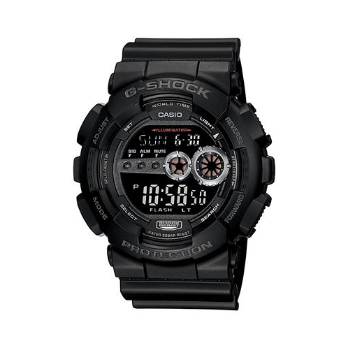 G-Shock Mens XL Digital Black Resin Strap Watch GD100-1B