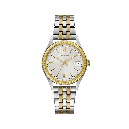 Caravelle Womens Two-Tone Stainless Steel Bracelet Watch 32mm