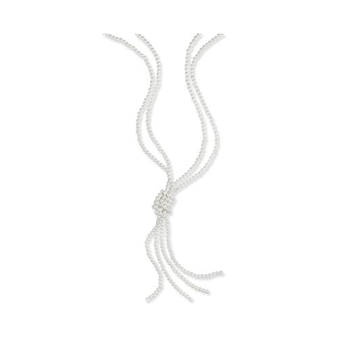 Charter Club Imitation Pearl Knotted Lariat Necklace 28 + 2 extender