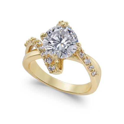 Charter Club Gold Plate Crystal Bypass Ring Created for Macys