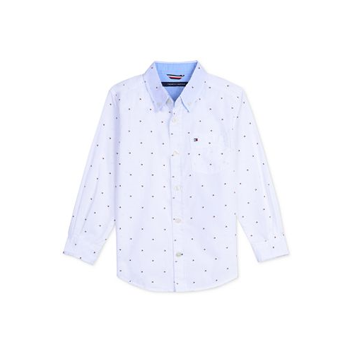 Tommy Hilfiger Little Boys Logo Dot Print Button-Down Shirt