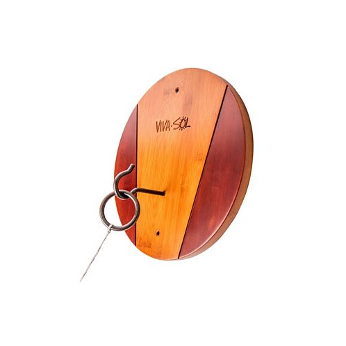 VIVA SOL Premium All-Wood Walnut Finish Hook and Ring Target Game for Use Indoors and Outdoors