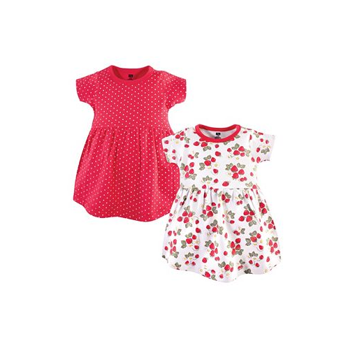 Hudson Baby Baby Girls Cotton Short-Sleeve Dresses 2pk Strawberries