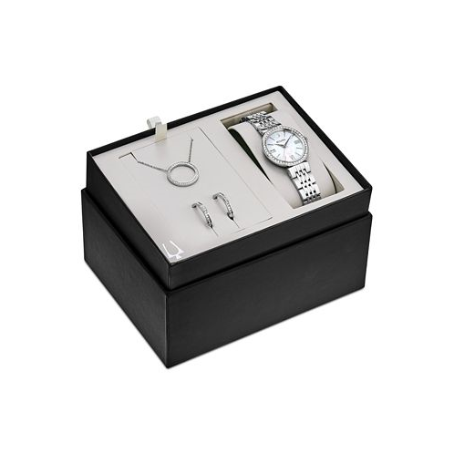 Bulova Womens Stainless Steel Bracelet Watch 33mm Gift Set