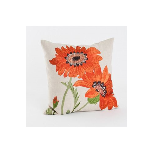 Saro Lifestyle Le Tournesol Embroidered Decorative Pillow 18 x 18
