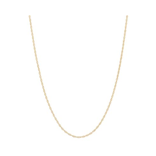 Macys 14k Yellow Gold Necklace 20 Light Rope Chain (1mm)