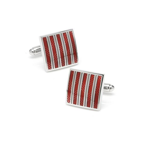 Ox & Bull Trading Co. Ox Bull & Trading Co Striped Square Cufflinks
