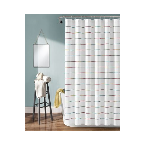 Lush Decor Ombre Stripe Yarn Dyed Cotton 72 x 72 Shower Curtain
