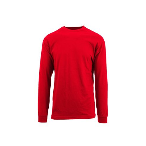 Galaxy By Harvic Mens Egyptian Cotton-Blend Long Sleeve Crew Neck Tee