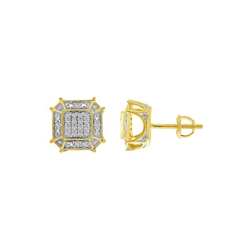 Macys Mens Diamond (1/6 ct.t.w.) Earring in 10K Yellow Gold
