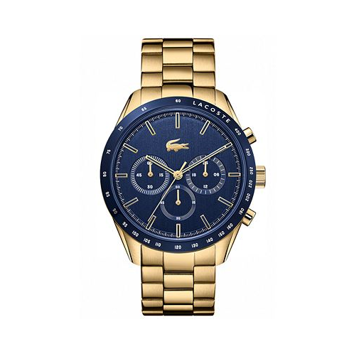 Lacoste Mens Boston Gold-Plated Bracelet Watch 42mm