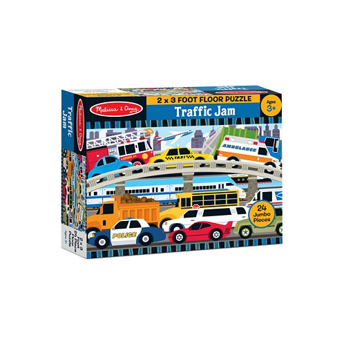 Melissa and Doug Kids Toy Traffic Jam 24-Piece Floor Puzzle