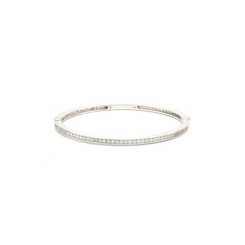 Ralph Lauren Sterling Silver and Cubic Zirconia Pave Bangle Bracelet