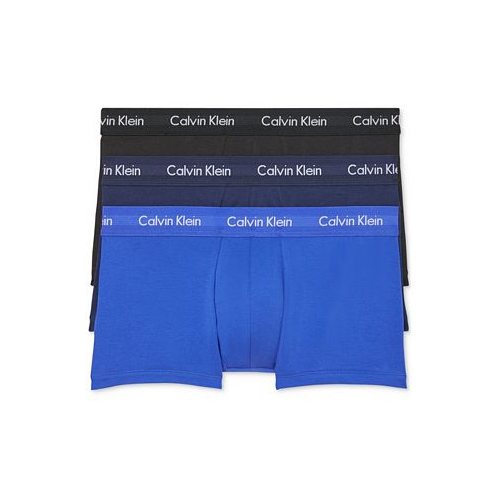 Calvin Klein Mens 3-Pack Cotton Stretch Low-Rise Trunk Underwear