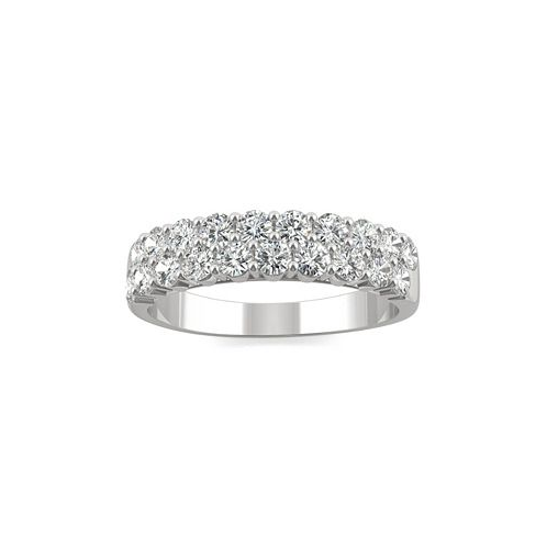 Charles & Colvard Moissanite Two Row Band 1 ct. t.w. Diamond Equivalent in 14k White Gold