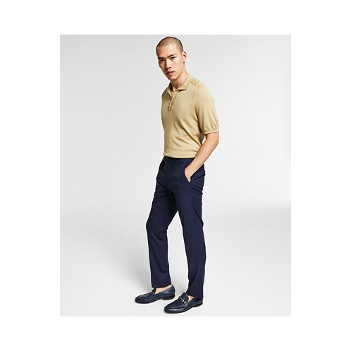 Bar III Mens Skinny Fit Wrinkle-Resistant Wool-Blend Suit Separate Pant