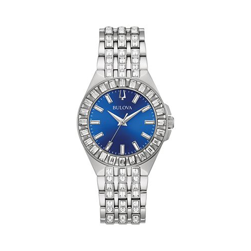 Bulova Womens Phantom Crystal Stainless Steel Bracelet Watch 32mm