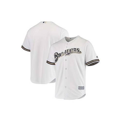 Majestic Mens White Milwaukee Brewers Home Official Cool Base Jersey