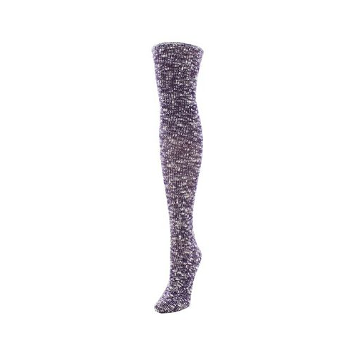 MeMoi Womens Slub Cable Knit Over The Knee Socks