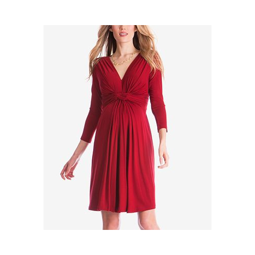 Seraphine Womens Knot Front Maternity Dress