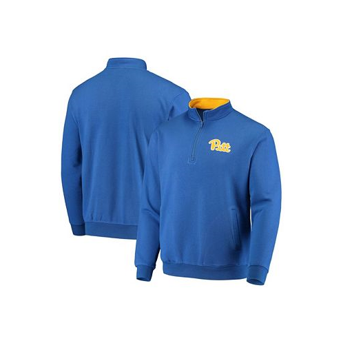 Colosseum Mens Royal Pitt Panthers Tortugas Logo Quarter-Zip Jacket