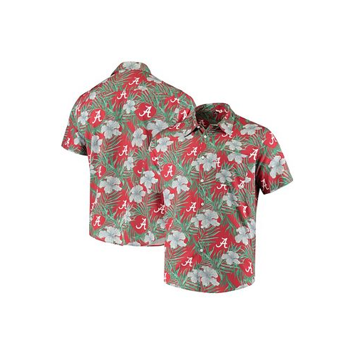 FOCO Mens Crimson Alabama Crimson Tide Floral Button-Up Shirt