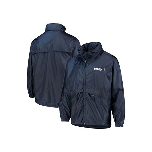 Dunbrooke Mens Navy New England Patriots Circle Sportsman Waterproof Packable Full-Zip Jacket