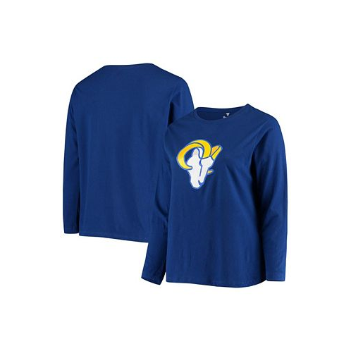 Fanatics Womens Plus Size Royal Los Angeles Rams Primary Logo Long Sleeve T-shirt