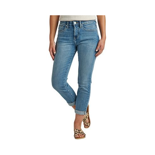 JAG Womens Carter Relaxed Mid Rise Girlfriend Jeans