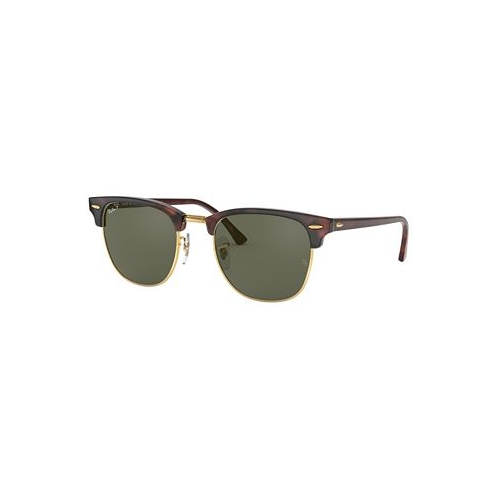 Ray-Ban Unisex Polarized Low Bridge Fit Sunglasses RB3016F CLUBMASTER CLASSIC 55