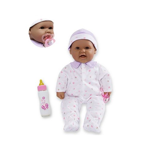 JC TOYS La Baby Hispanic 16 Soft Body Baby Doll Purple Outfit