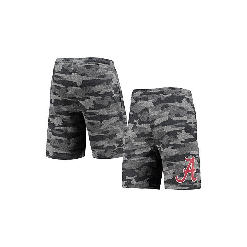 Concepts Sport Mens Charcoal and Gray Alabama Crimson Tide Camo Backup Terry Jam Lounge Shorts