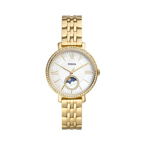 Fossil Womens Jacqueline Gold-Tone Stainless Steel Bracelet Watch 36mm