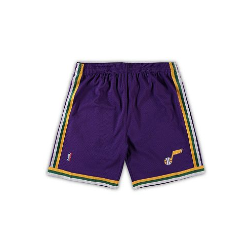 Mitchell & Ness Mens Purple Utah Jazz Big and Tall Hardwood Classics Team Swingman Shorts