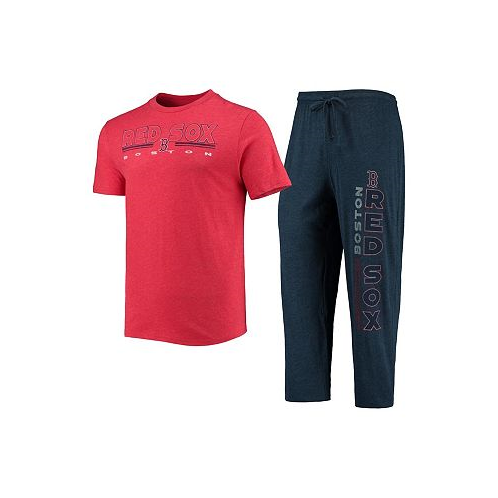 Concepts Sport Mens Navy and Red Boston Red Sox Meter T-Shirt and Pants Sleep Set