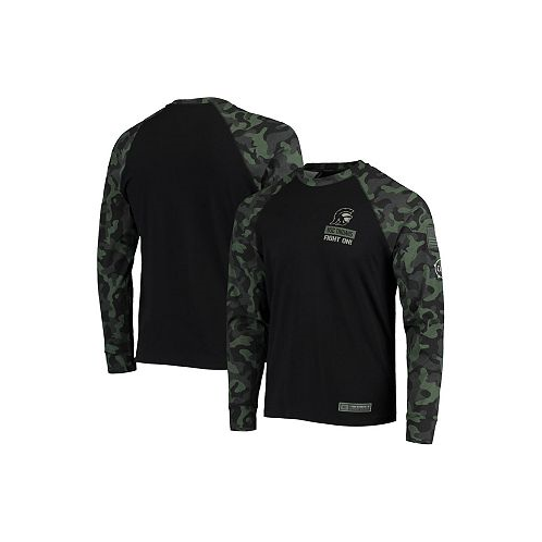 Colosseum Mens Black USC Trojans OHT Military-Inspired Appreciation Camo Raglan Long Sleeve T-shirt