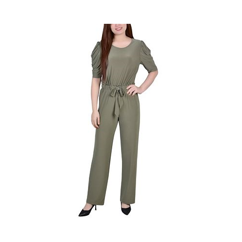 NY Collection Petite Size Elbow Sleeve Jumpsuit Pants