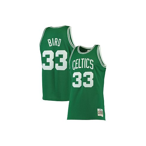 Mitchell & Ness Mens Larry Bird Kelly Green Boston Celtics Big and Tall Hardwood Classics Jersey