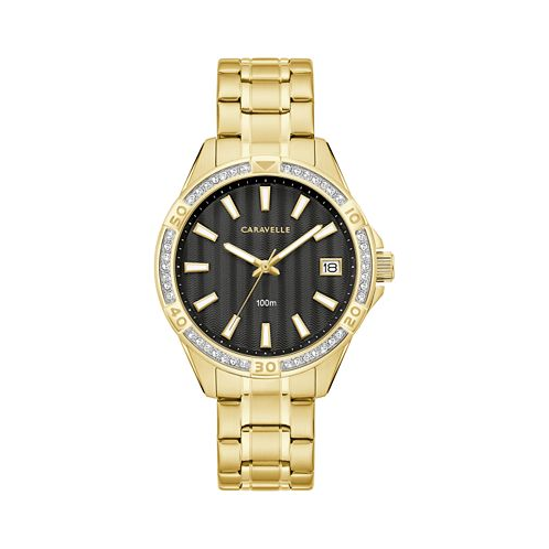 Caravelle Womens Gold Tone Stainless Steel Bracelet Watch 36mm