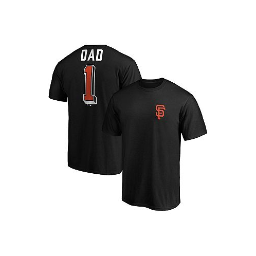 Fanatics Mens Black San Francisco Giants Number One Dad Team T-shirt