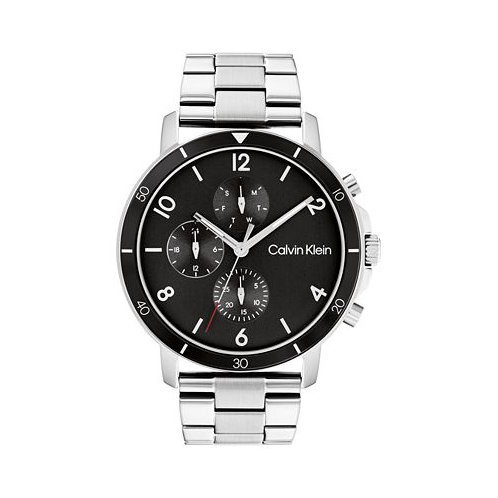 Calvin Klein Mens Gauge Stainless Steel Bracelet Watch 46mm