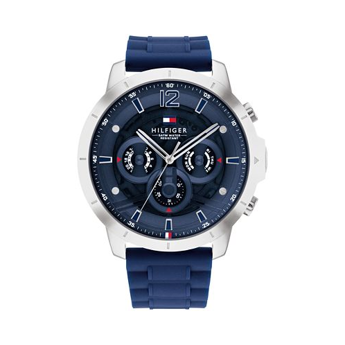 Tommy Hilfiger Mens Navy Silicone Strap Watch 50mm