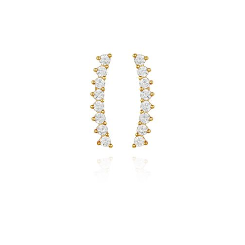 Vince Camuto Gold-Tone Cubic Zirconia Climber Earrings