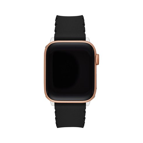 Kate spade new york Womens Black Silicone Scallop Apple Watch Strap