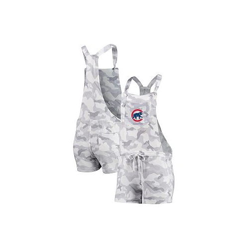 Concepts Sport Womens Gray Chicago Cubs Camo Overall Romper