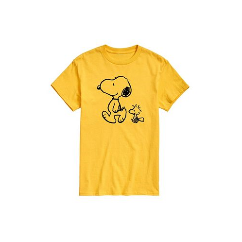 AIRWAVES Mens Peanuts Snoopy Woodstock T-shirt